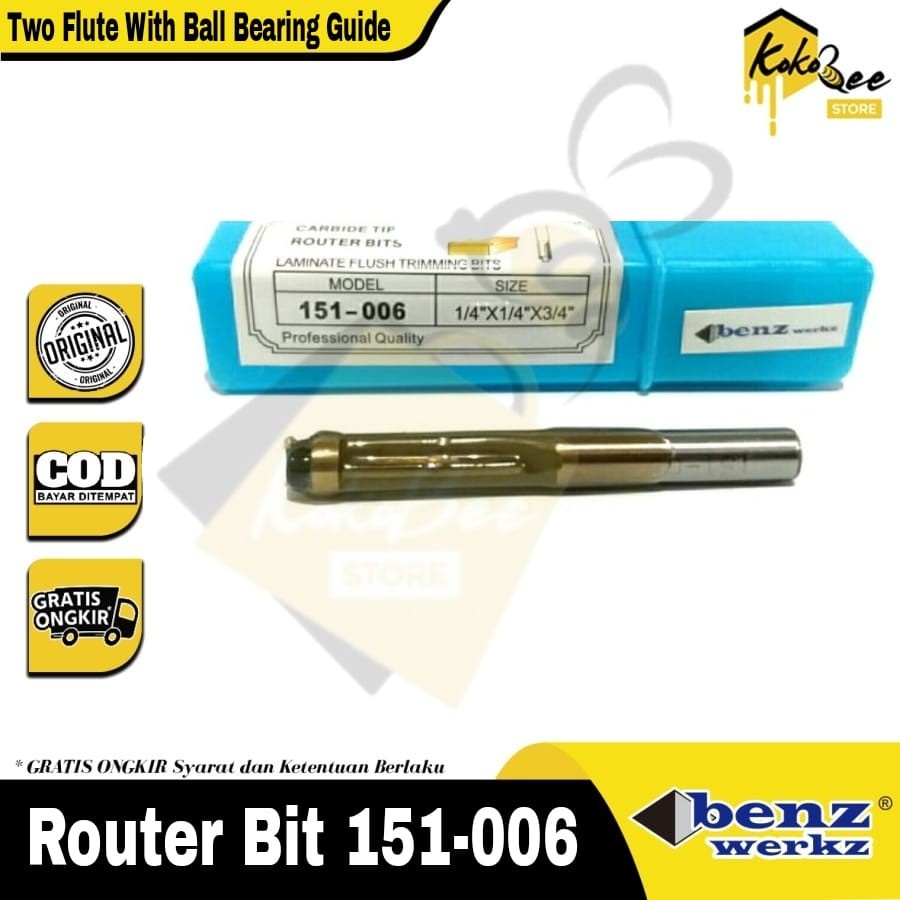 Jual Mata profil router laminate flush 6,35 mm x 1/4