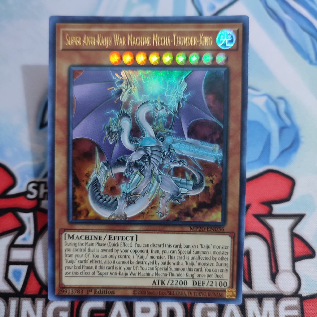 Jual yugioh super anti kaiju war machine mecha thunder king MP20 ultra rare 1st original
