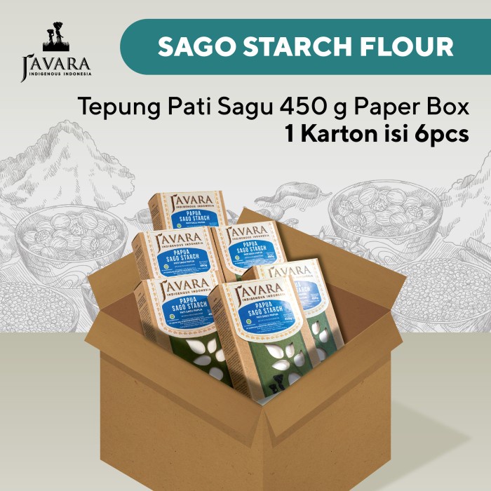 Jual Terlaris Sagu Pati Papua Javara Tepung Javara Papua Sago Starch (1 ...