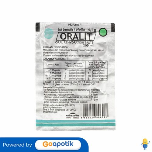 Jual Oralit Kimia Farma Mg Sachet Shopee Indonesia