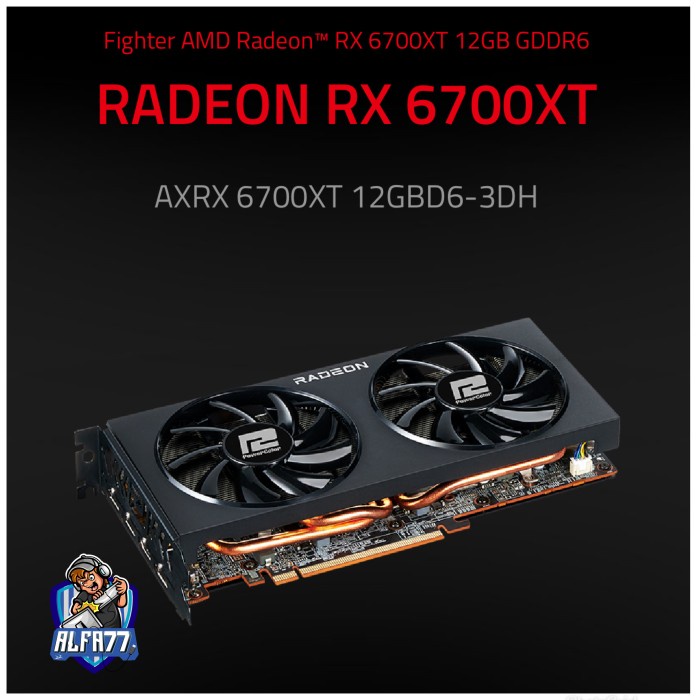Jual Powercolor Fighter AMD Radeon RX 6700 XT 12GB GDDR6 - Tray ...