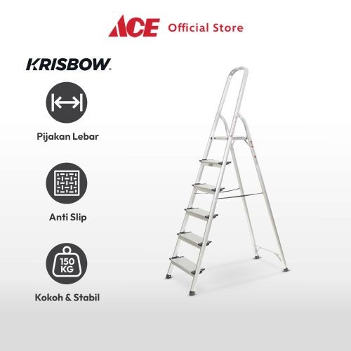 Jual Ace Krisbow Tangga Lipat Aluminium 6 Wide Step Shopee Indonesia