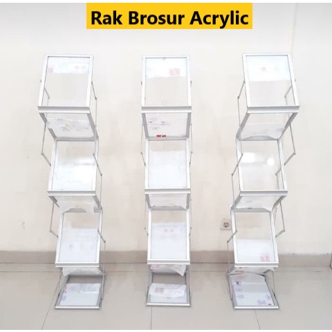 Jual Rak Brosur Lipat Acrylic Susun Brochure Magazine Ra Display Shopee Indonesia