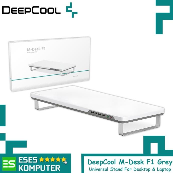 Jual Monitor Stand DeepCool MDesk F1 Grey Stand For Desktop Laptop