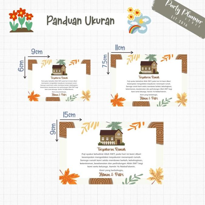 Jual Kartu / Stiker Tasyakuran Rumah / Syukuran Pindah Rumah Baru