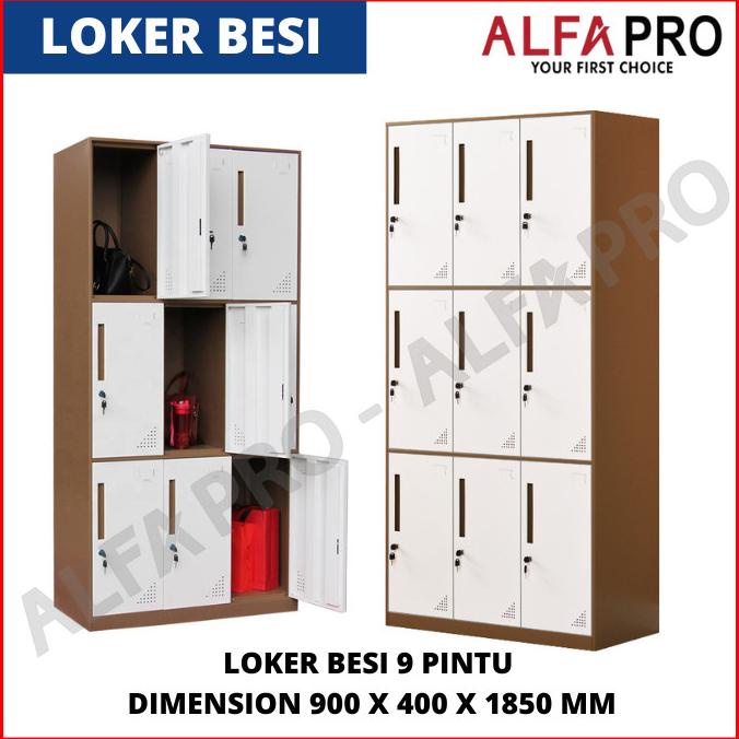 Jual Loker Besi Locker Besi 9 Pintu - Lemari Locker Besi Murah | Shopee ...