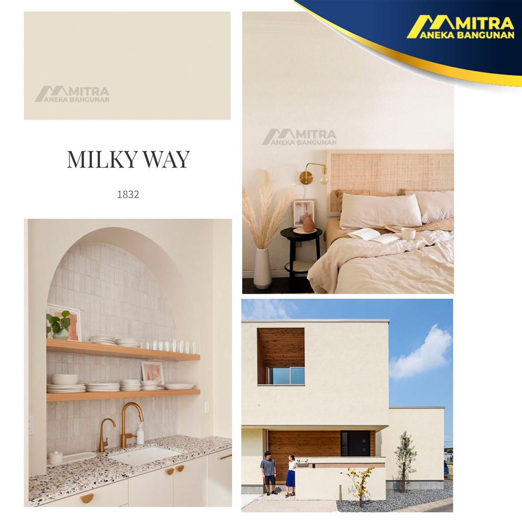 Jual CAT TEMBOK INTERIOR EKSTERIOR JOTUN MILKY WAY 1832 CREAM BROKEN