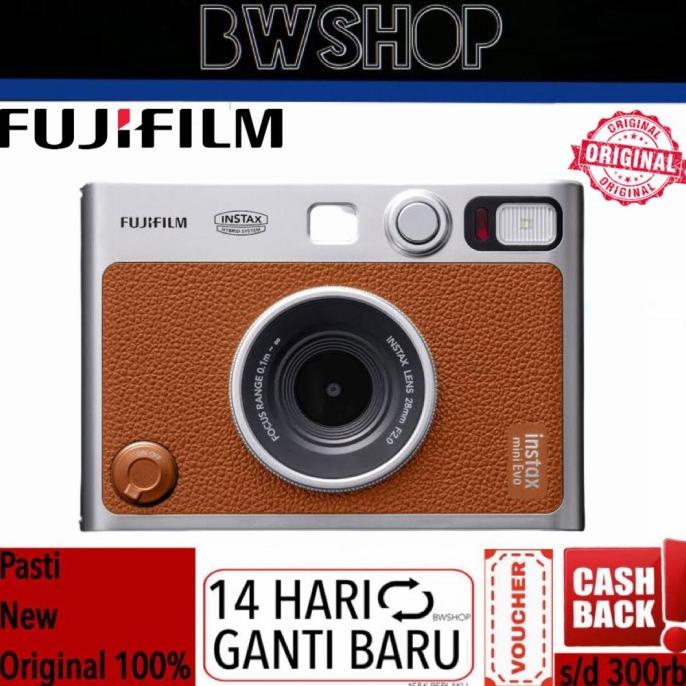 Jual Fujifilm Instax Mini Evo Hybrid Instant Camera Brown Shopee