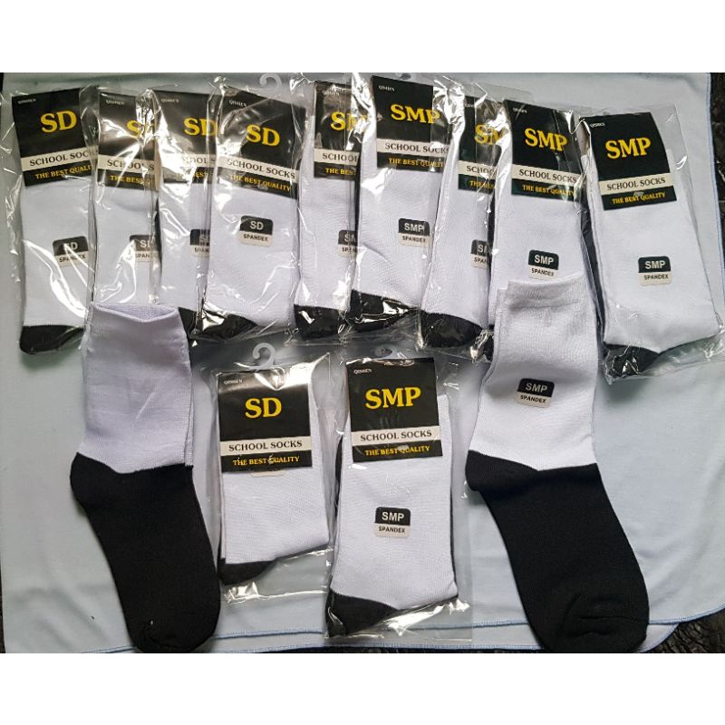 Jual Kaos Kaki Sekolah Hitam Putih Polos Shopee Indonesia