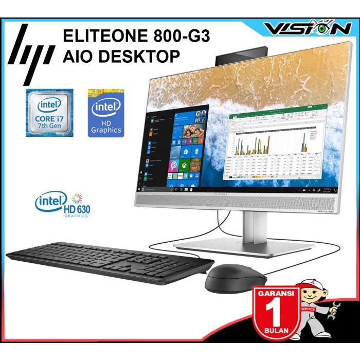 Jual Pc Aio Hp Eliteone 800-G3 Core I7-7700 | Ddr4 8Gb| Nvme 128Gb/1Tb | 24  | Shopee Indonesia