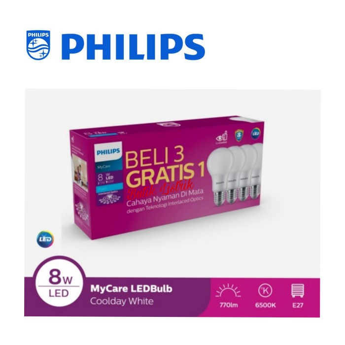 Jual Aida Philips Multipack Mycare Ledbulb W K Led Paket