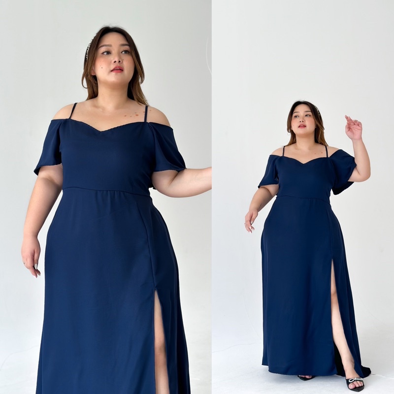 Jual ROXANNE Bigsize Long Dress | Dress Pesta Bigsize | Dress Pantai ...