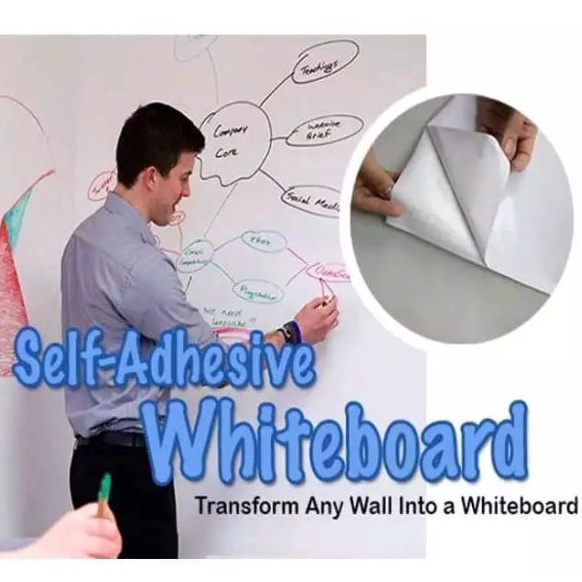 Jual Baru ZCL Papan Tulis White Board Wallpaper Whiteboard Sticker ...