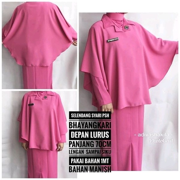 Jual Selendang Syari Psh Bhayangkari Depan Lurus 70Cm Lebar 1Mt