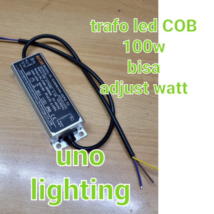 Jual Trafo Led Pju Cob 100 Watt 100W Driver Led Sorot 100Watt 100 W ...