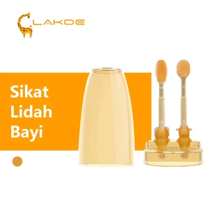 LAKOEOFFICIALMALL Sikat Lidah Bayi Silikon Lembut Sikat Gigi Bayi Pembersih Lidah Bayi 2 In 1