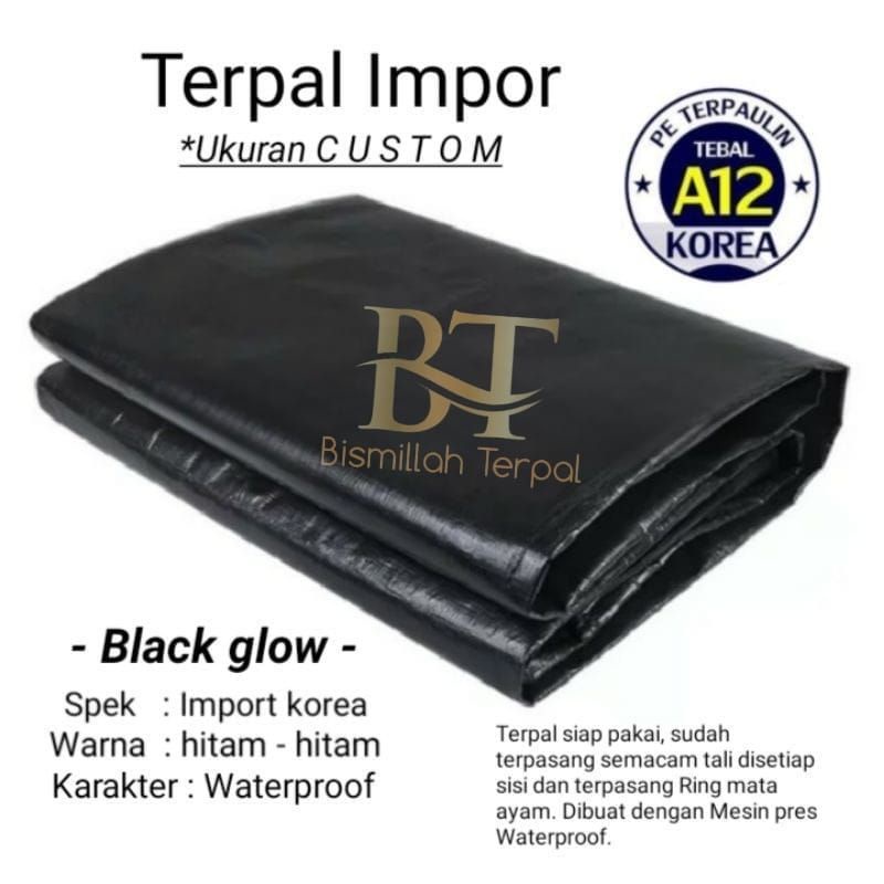 Jual Terpal 4x7 A12 hitam black bahan KOREA IMPORT,tebal dan kuat ...