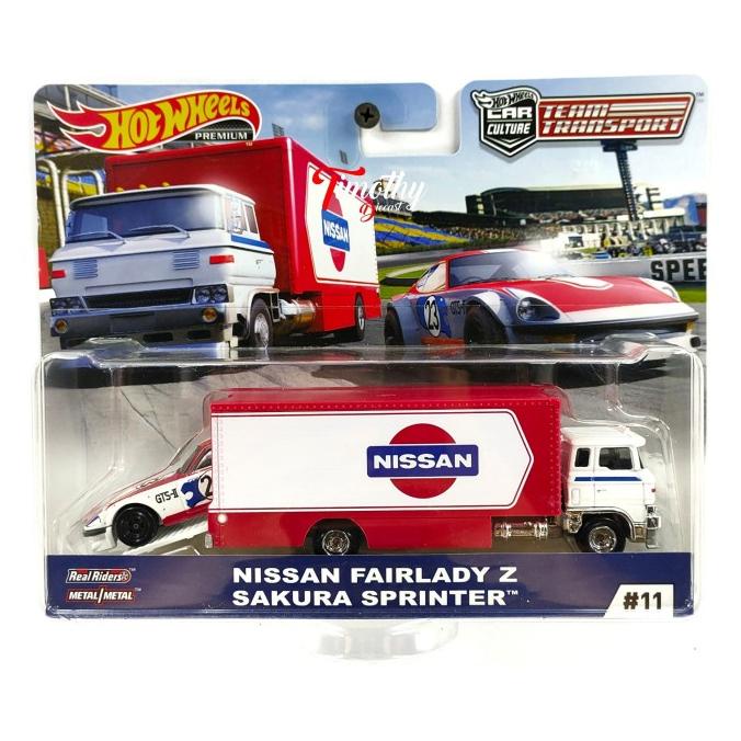Hot Wheels 1/64 - Nissan Fairlady Z Sakura Sprinter Transport #11 - NEUF