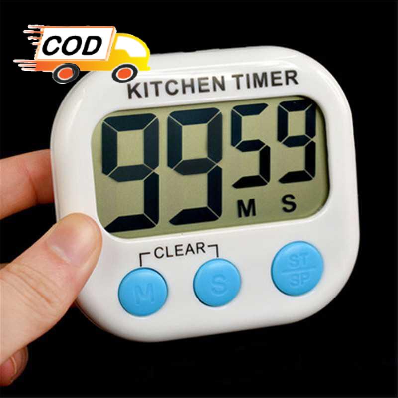 Jual Timer Masak Dapur Meja LCD Bunyi Suara Alarm Keras Hitung Mundur ...