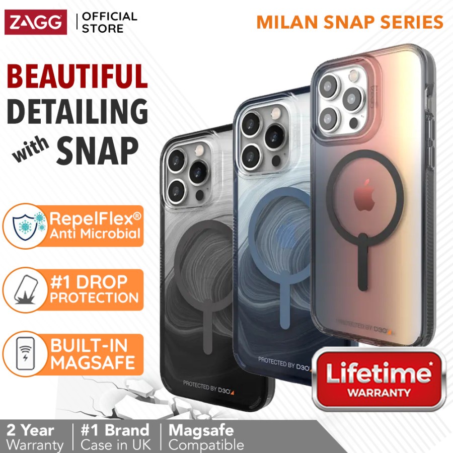Jual Zagg Magsafe Case iPhone 14 Pro Max / Plus - Milan Snap Casing ...