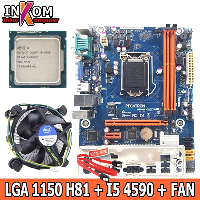 Jual Mobo Motherboard Mainboard H81 OEM Socket LGA 1150 DDR3 + Core I5 ...