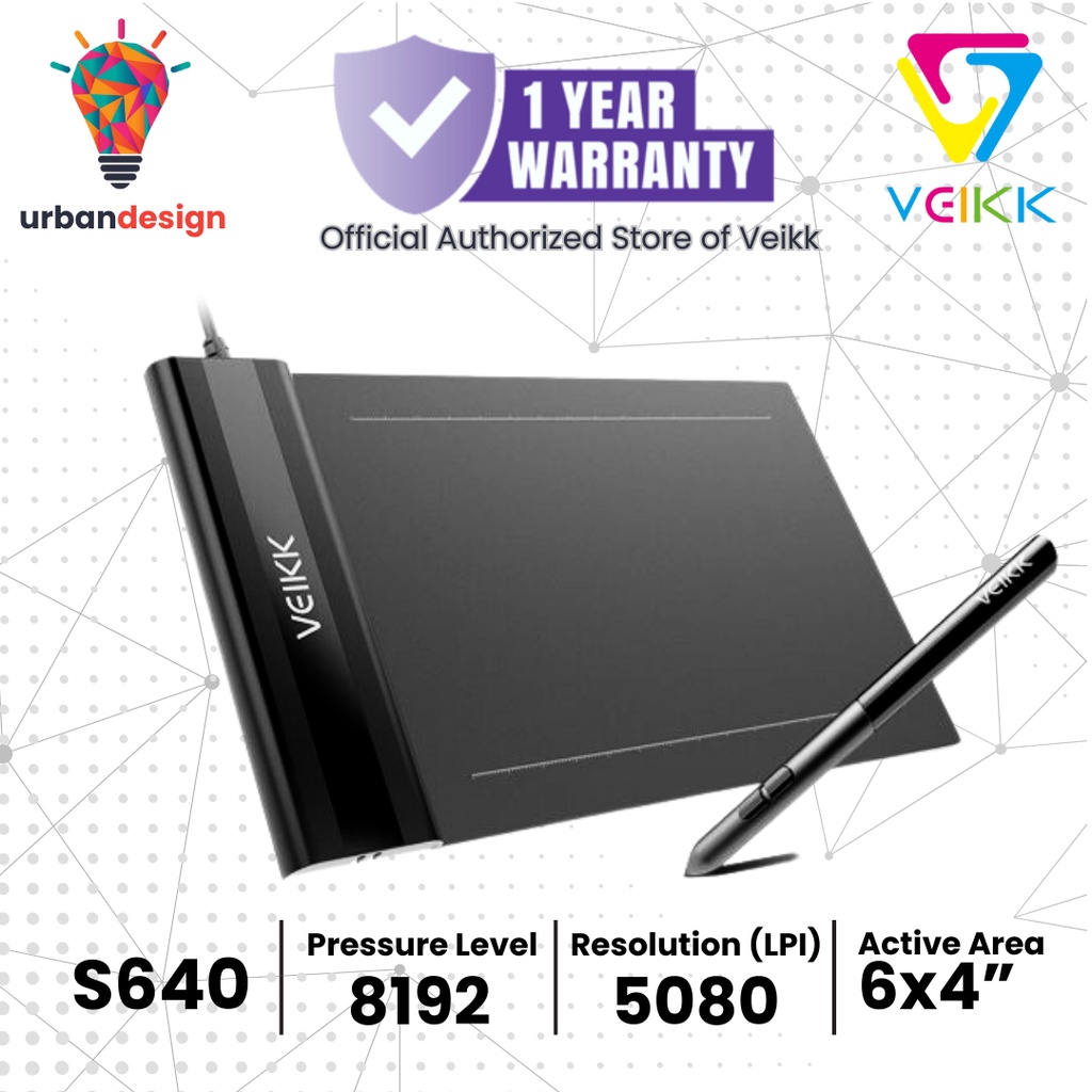 Jual VEIKK S640 Digital Graphic Drawing Pen Tablet OSU Digitizer Shopee Indonesia