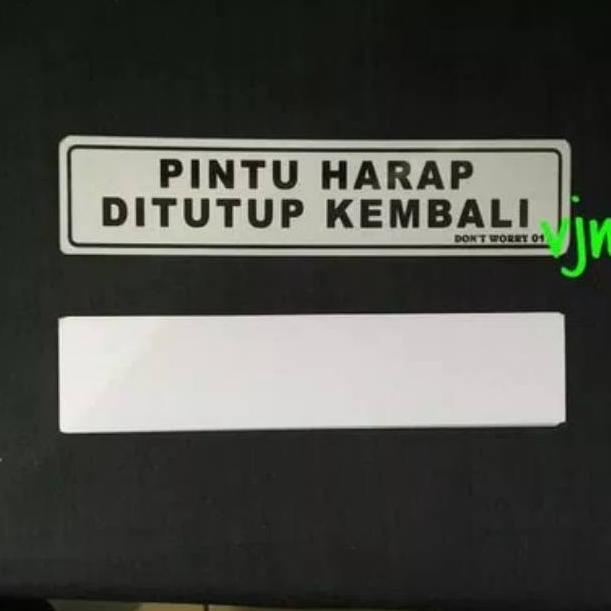 Jual Mall Sign Label Acrylic Pintu Harap Tutup Kembali Pvc Sign Board