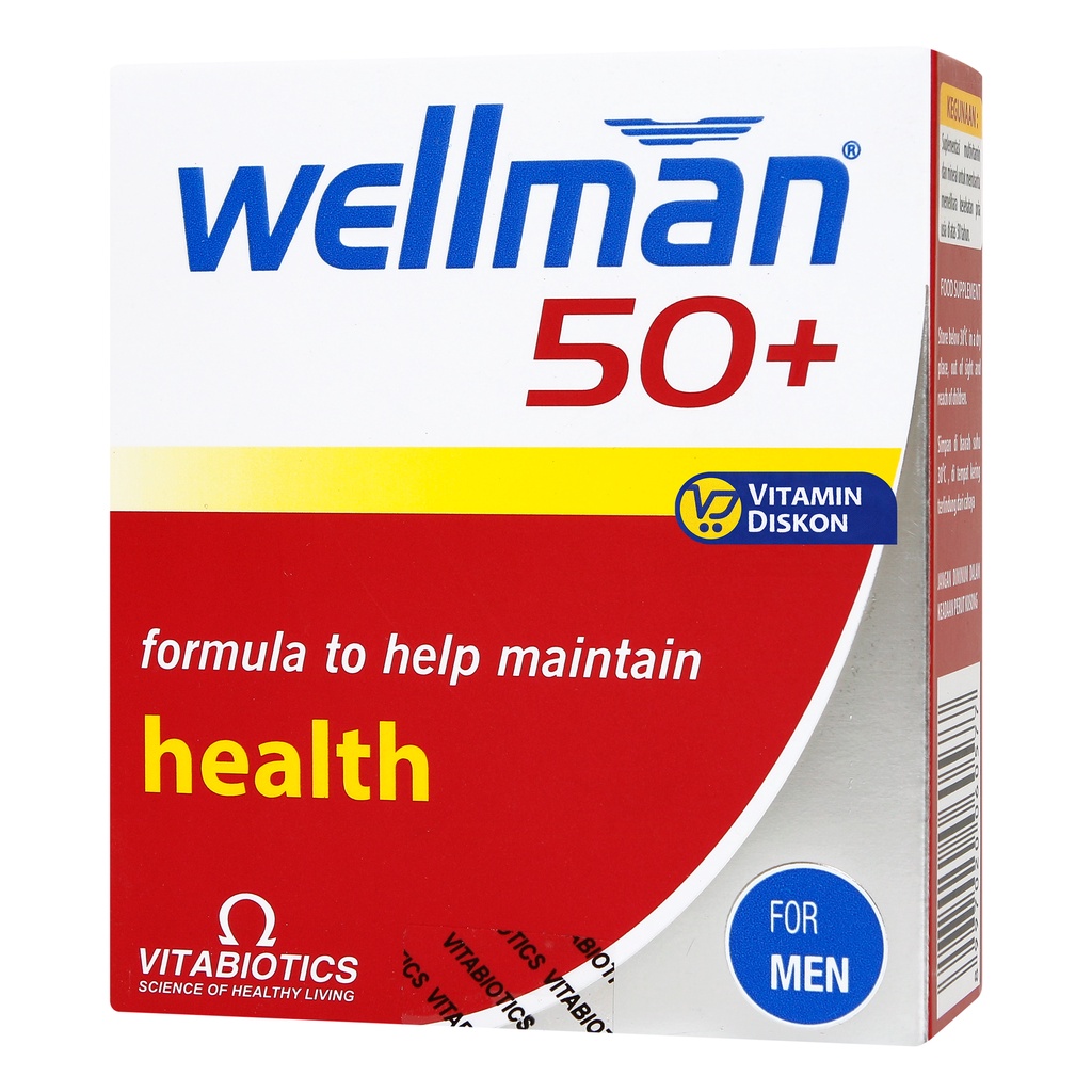 Jual VITABIOTICS WELLMAN 50 1 BOX ISI 30 TABLET MULTIVITAMIN DAN 