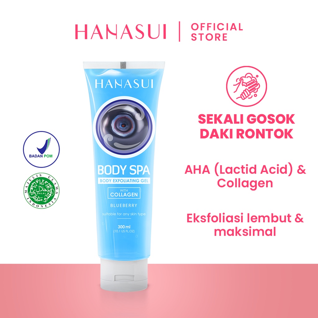 Jual Hanasui Body Spa Exfoliating Gel Blueberry With Collagen Shopee