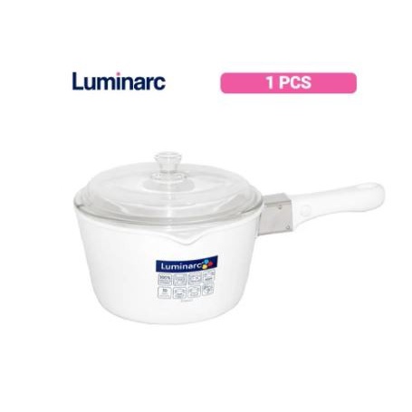 Jual Panci Masak Saucepan Kaca Luminarc Vitro White Tutup Liter