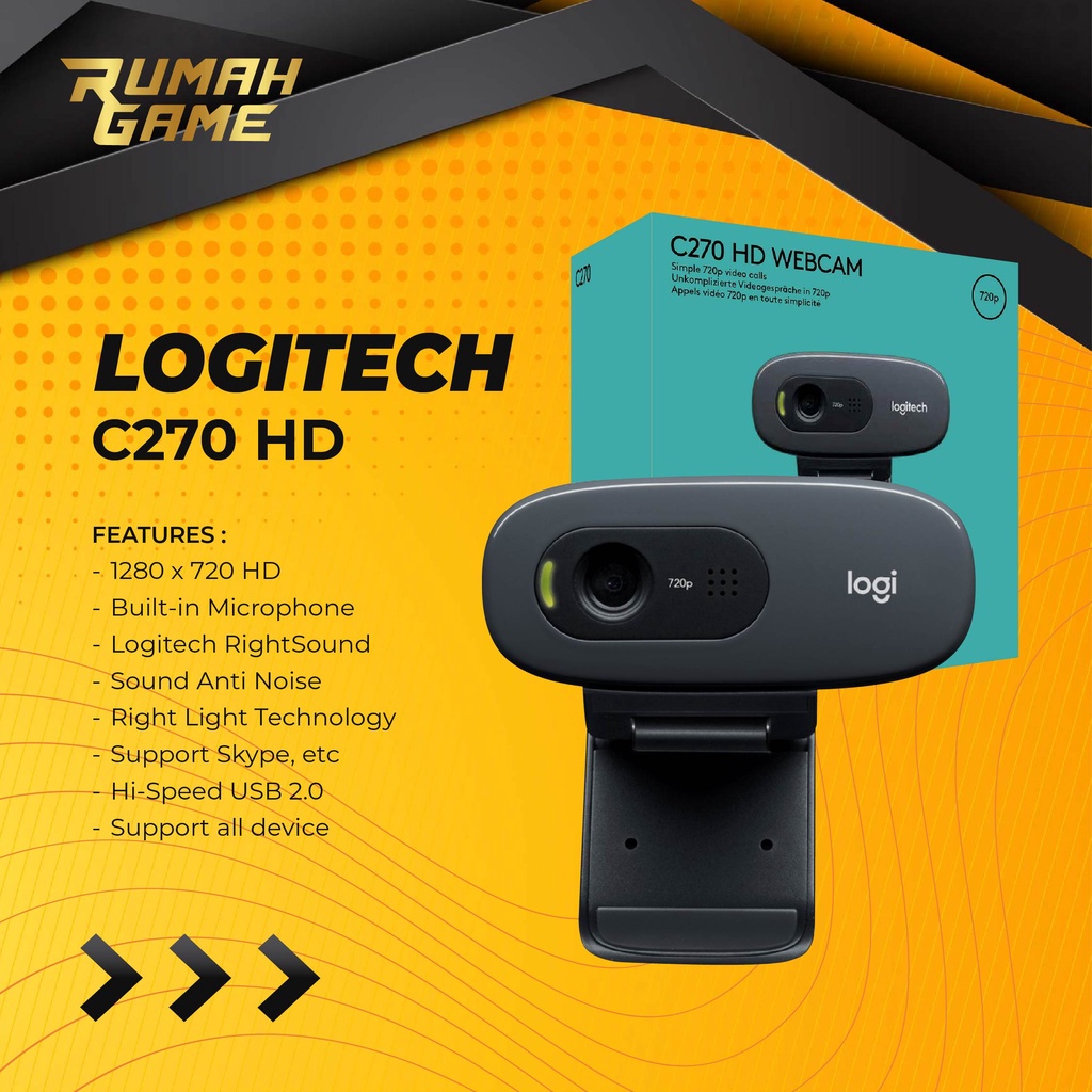 Jual Logitech Webcam C270 HD Original WEbcam | Shopee Indonesia
