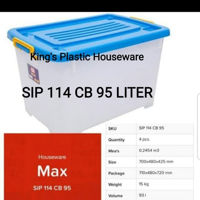 Jual Shinpo Sip 114 Max Cb 95 Liter Container Box Kontainer Shopee Indonesia 2261