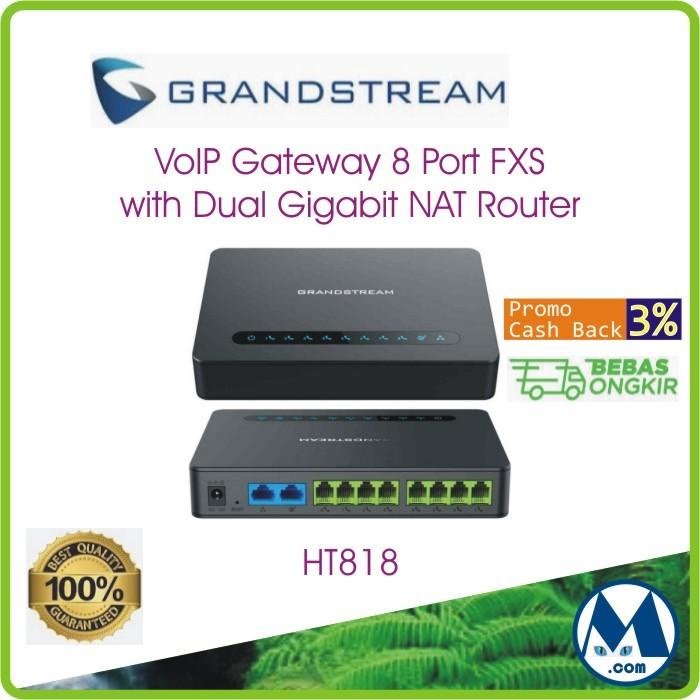 Jual Grandstream HT818 8 Port FXS With Dual Gigabit NAT Router VOIP