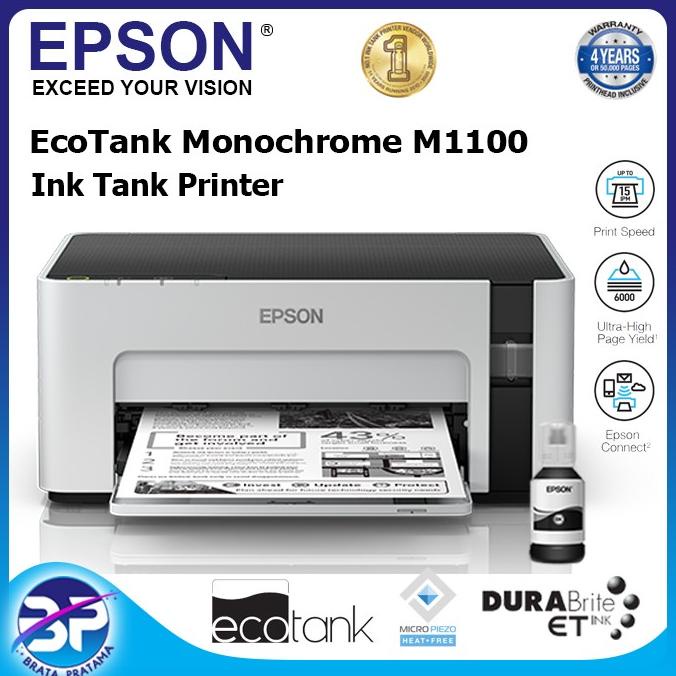 Jual Epson M1100 Monochrome Ink Tank Printer Shopee Indonesia 3586