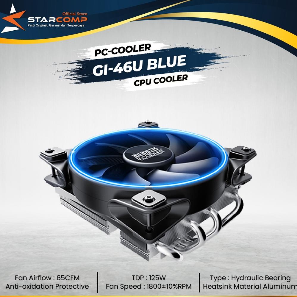 Jual PC COOLER GI-46U B/R LOW PROFILE CPU COOLER 4 NICKEL HEATPIPES ...