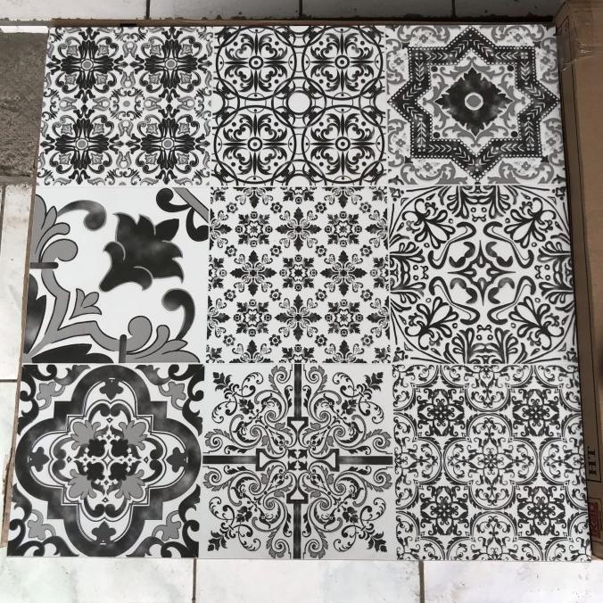 Jual Keramik X Motif Batik Tegel Keramik Lantai Batik Vintage