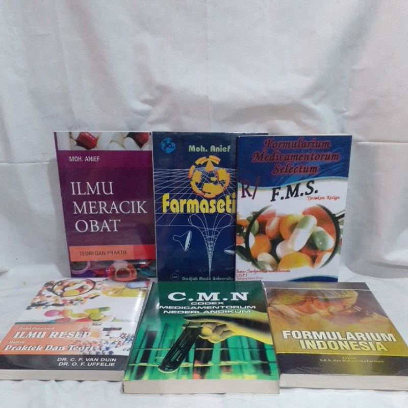 Jual Paket 6 Buku Farmasi IMO, Farmasetika, FMS, Ilmu Resep, CMN, FOI ...