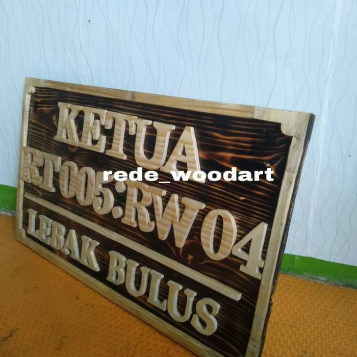 Jual Terlaris Papan Nama Ketua Rt Papan Nama Kayu Papan Nama Kayu Plang ...