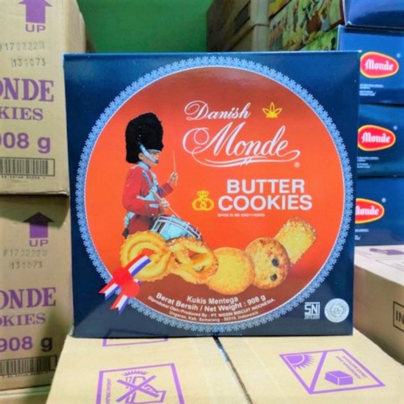 Jual MONDE BUTTER COOKIES 908gr BISKUIT MONDE KALENG BESAR 908gr FREE