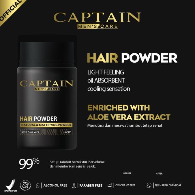 Jual Captain Hair Styling Powder with Aloe Vera | Shopee Indonesia