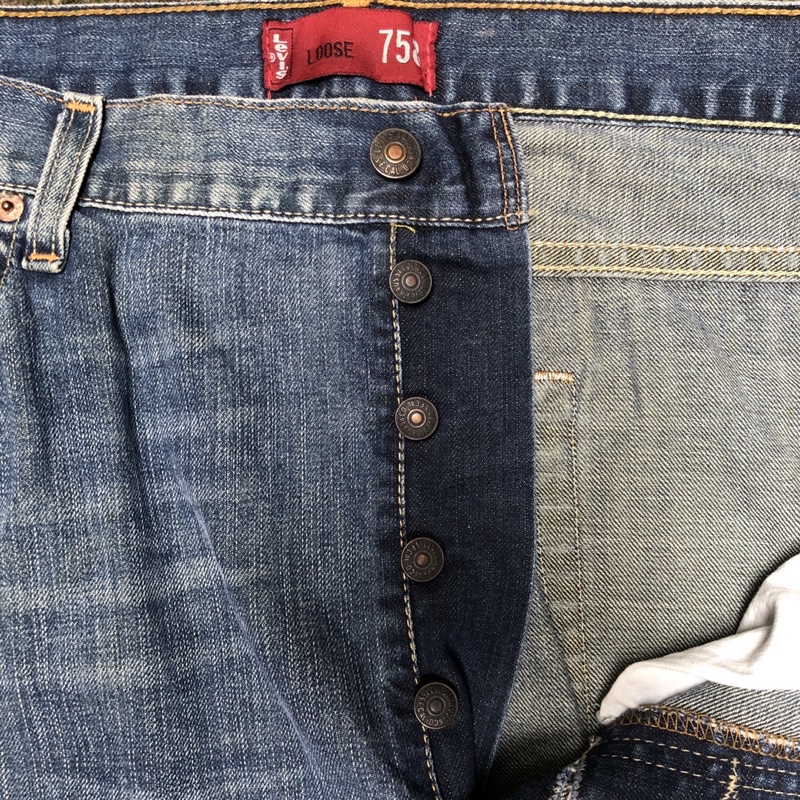 Jual Vintage Levis 758 Jeans Blue Denim Buttons Fly Shopee Indonesia