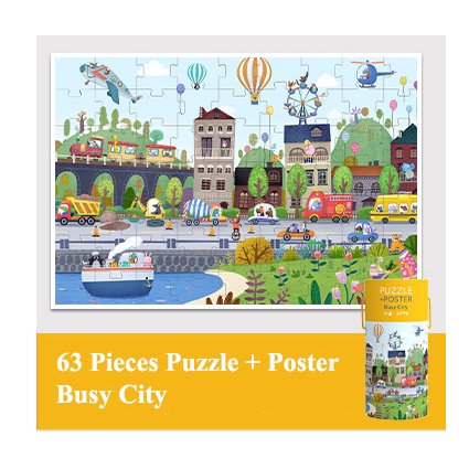 Jual Pinwheel 63 pieces puzzle-Busy city | Shopee Indonesia