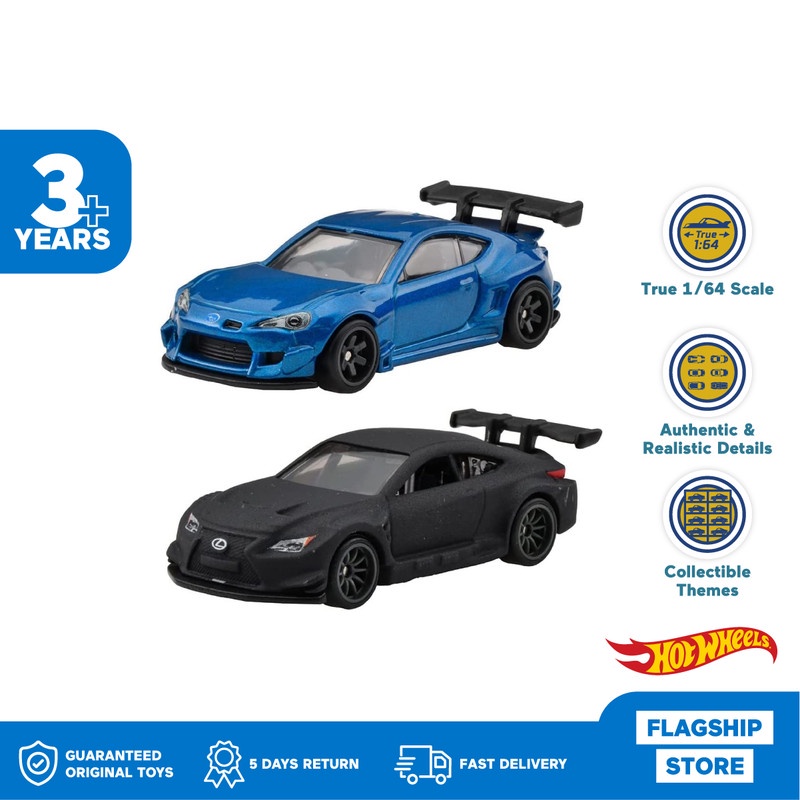 Jual Hot Wheels Premium 2 Pack Pandem Subaru BRZ Lexus RC F GT3 Mainan Mobil Balap Shopee