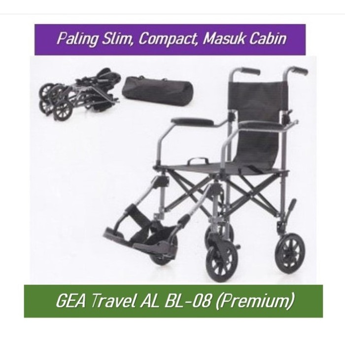 Jual Kursi Roda Traveling Gea Kursi Roda Lipat Travel Masuk Cabin Pesawat Shopee Indonesia