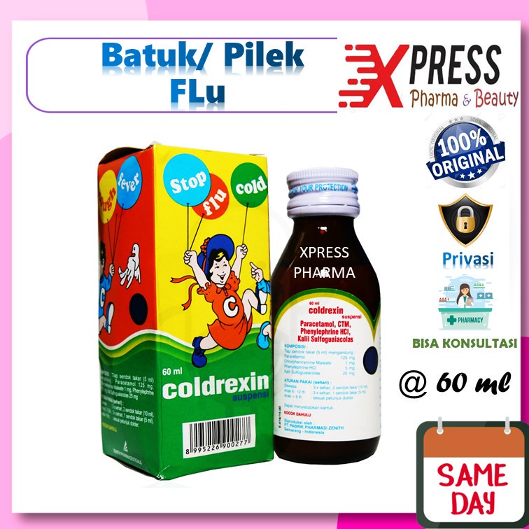 Jual XPRESS ! Coldrexin SIRUP 60 ml Coldreksin Koldrexin Koldreksin ...