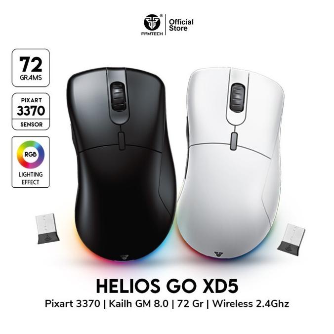 Jual FANTECH Mouse Gaming Helios GO XD5 Wireless RGB Dual Mode PIXART ...