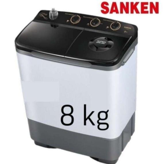 Jual SANKEN Mesin Cuci 2 Tabung 8 Kg Aquani Series TW-8900BK | Shopee ...