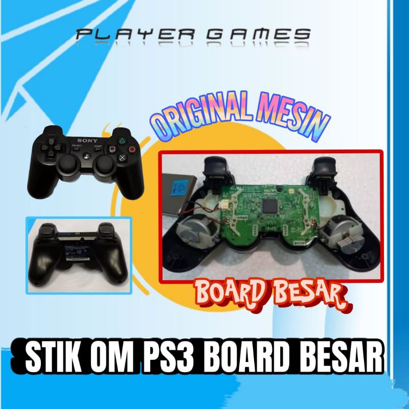 Jual STIK PS3 STICK PS3 DS3 OM ORI MESIN BOARD BESAR HITAM DUALSCHOCK