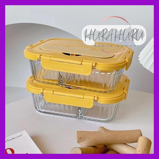 Jual Drink Glass Lunch Box Transparent Microwave Safe Breakfast Coffee