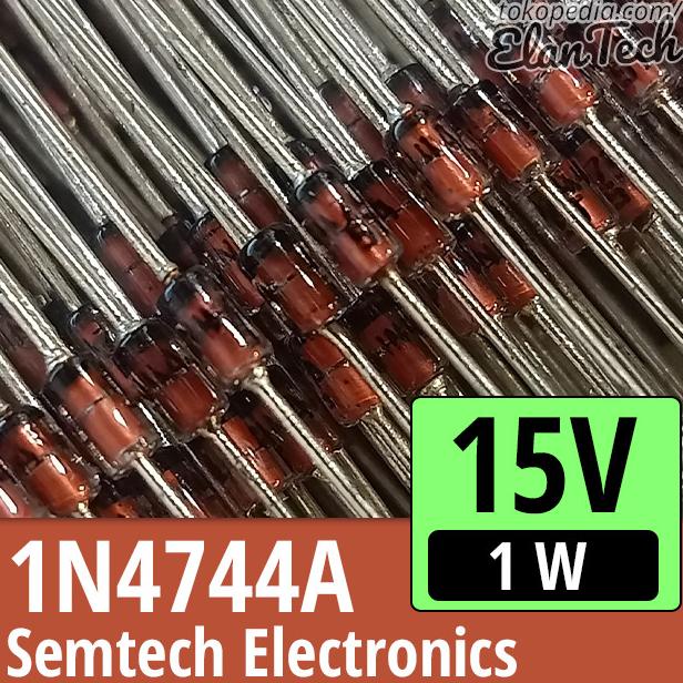 Jual Diode Zener 15V 1W Semtech 1N4744 1W 1N4744A Dioda Elan73c dijamin ...